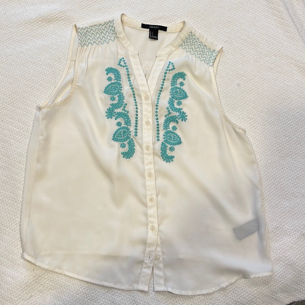 Forever21, Small, embroidered blouse